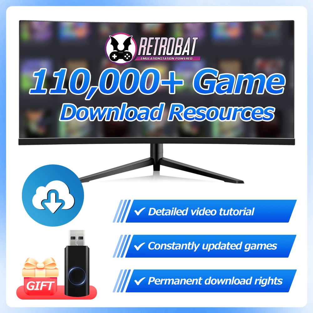 110000+ 게임 다운로드 리소스 및 80+ 에뮬레이터 RetroBat 시스템 (PS3/PS2/PS1/PSP/XBOX/DC/N64용)  윈도우 PC/노트북 게임 업그레이드 - AliExpress