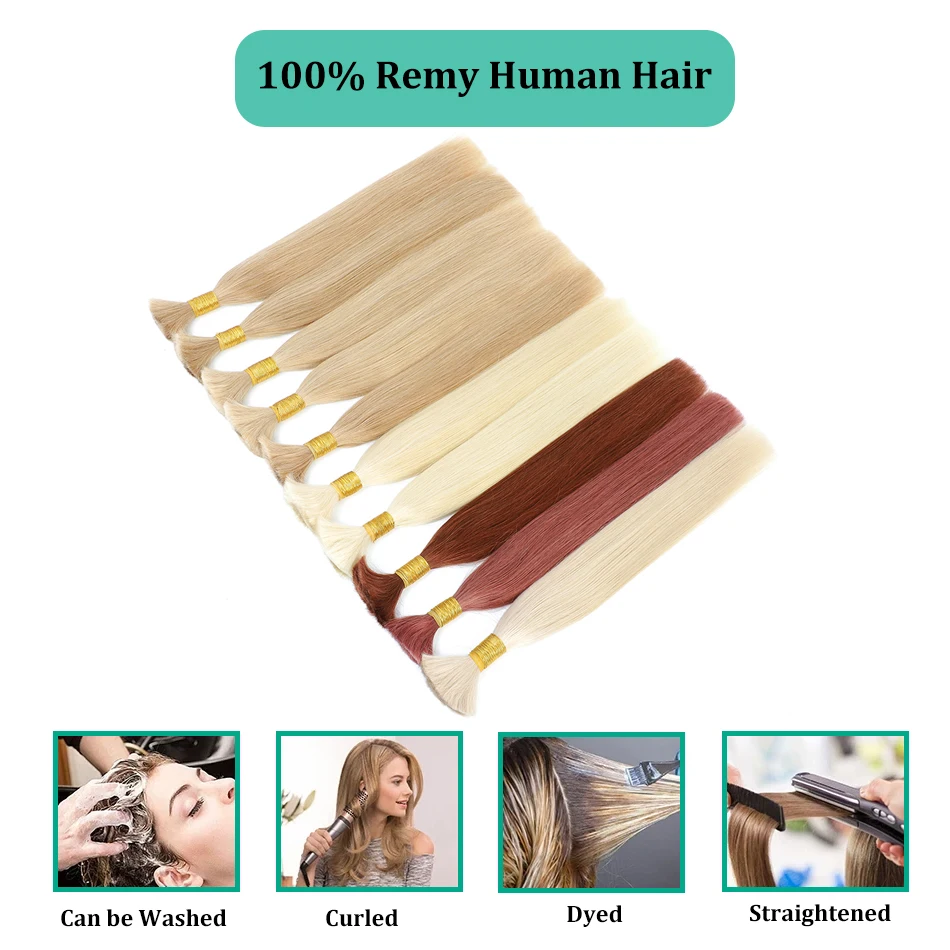 Blonde 613 Brazilian Human Hair Bulk For Braiding Remy 100% Human Hair Bulk Extension No Weft 100G Bundles Natural Black Brown
