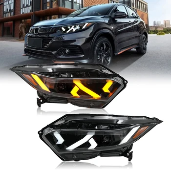 Headlights for Honda HRV 2019-2022 with Startup Animation Sequential Turn Signal LED Upgrade