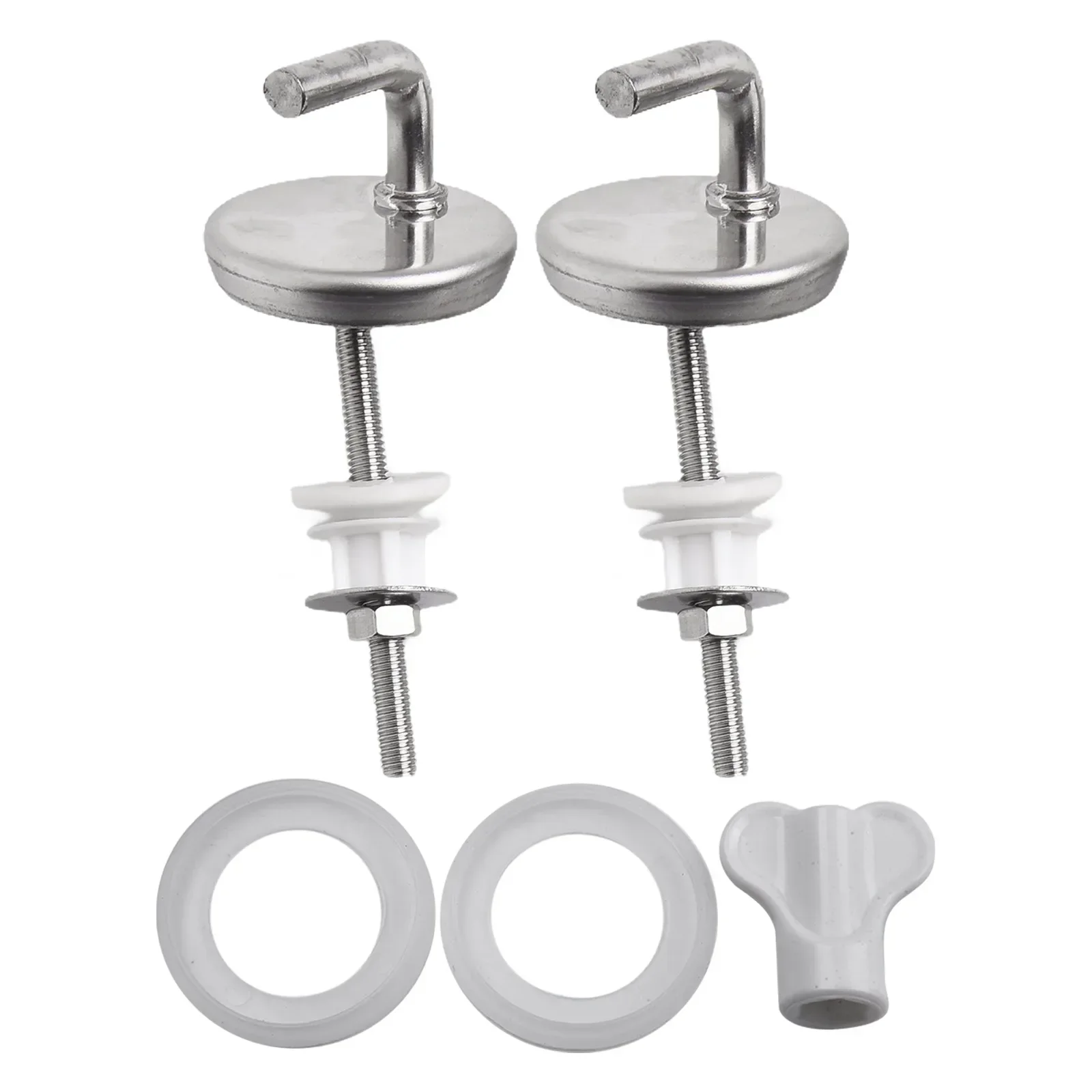 Toilet Hinge Replacement Stainless Steel Toilet Seat Hinge Mountings Washer Adjustable Knob Toilet Lid Fittings Toilet Seat Accessories