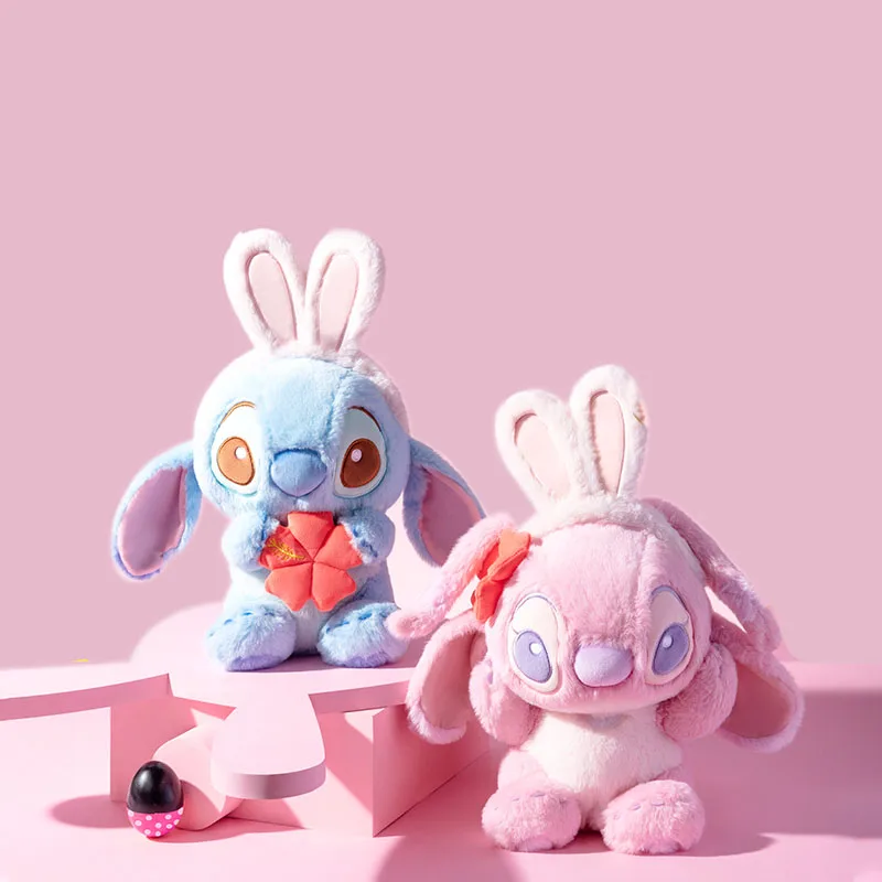 

Disney Anime Lilo & Stitch Plush Toy Stitch Dress Up Rabbit Sitting Plush Doll 38CM Stitch Rabbit Doll Cute Plush Toys Girl Gift