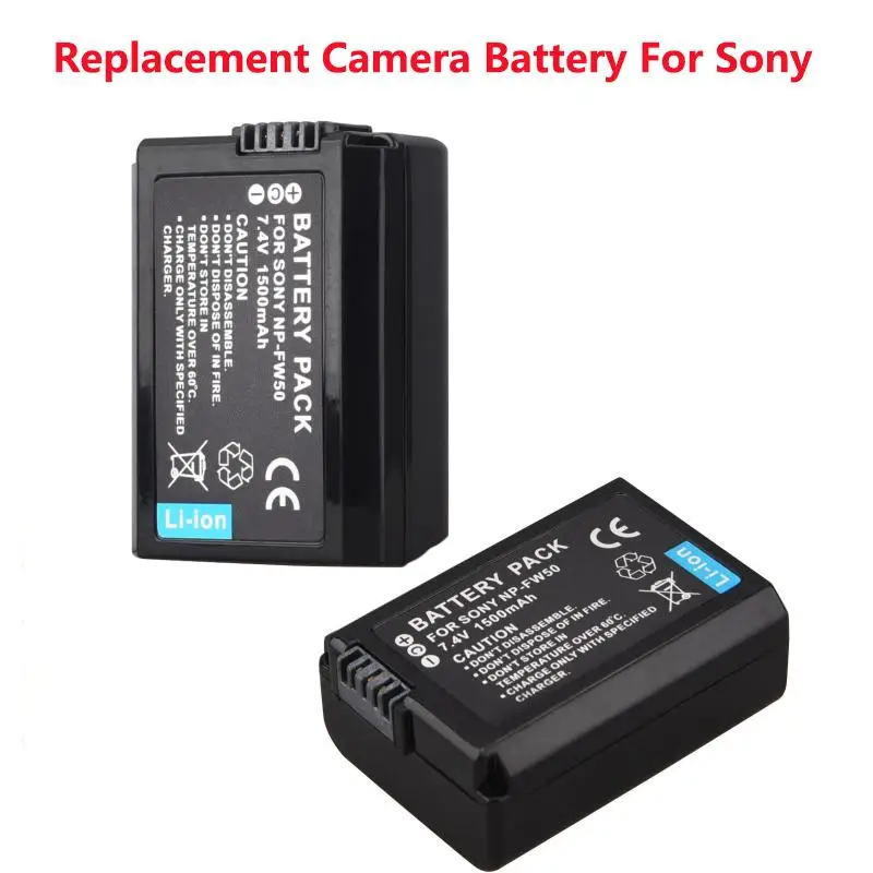 

1/2 шт., запасные аккумуляторы для камеры Sony Alpha 7 a7 7R a7R 7S a7S a3000 a5000 a6000