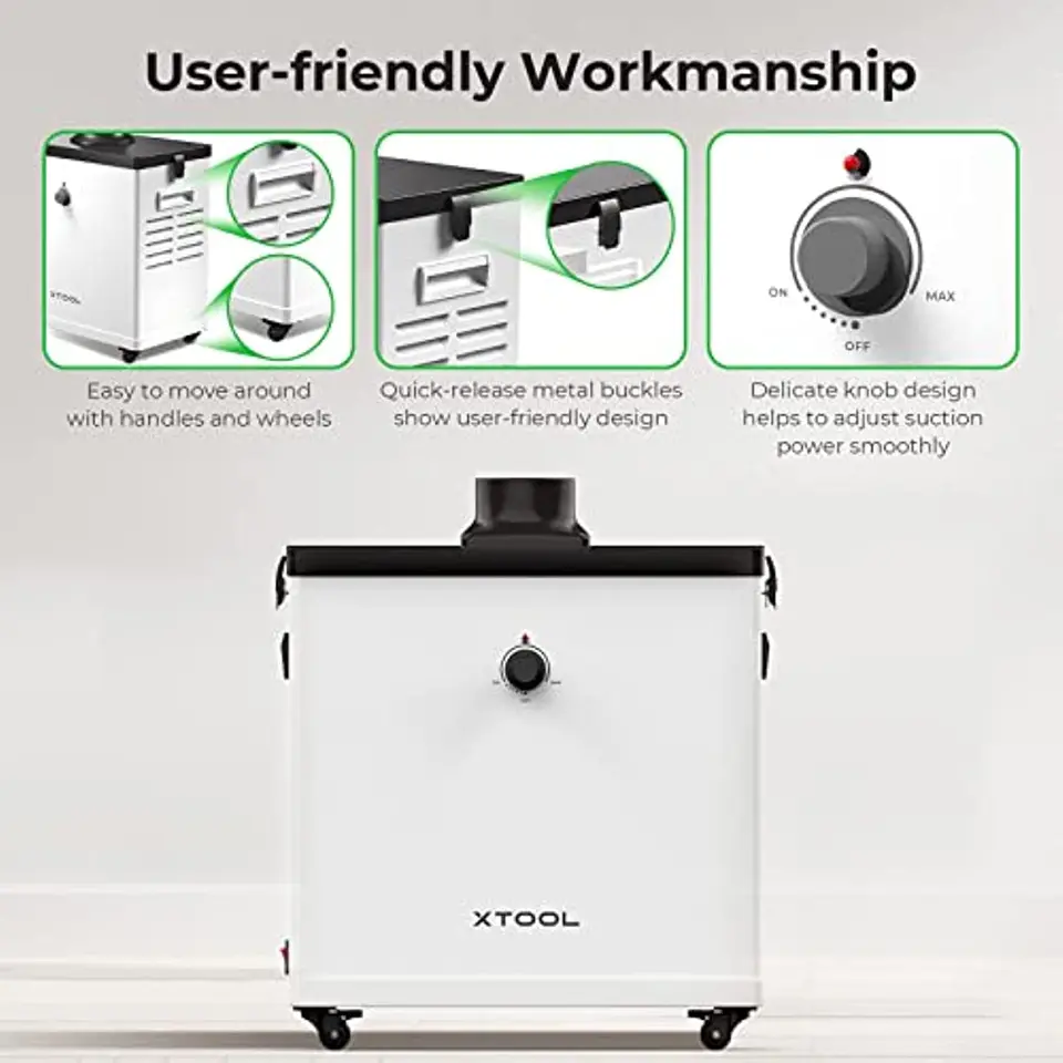 Xtool-レーザー彫刻機用の煙清浄機s1/p2/d1/d1pro/m1, 3段階ろ過99.97