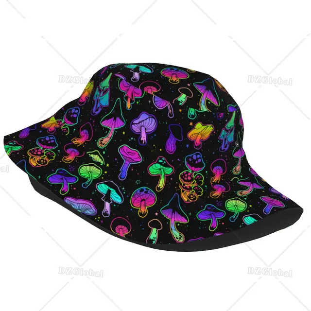 The Cat In The Hat Psychedelic Bucket Hat Trippy Print Sun Hat