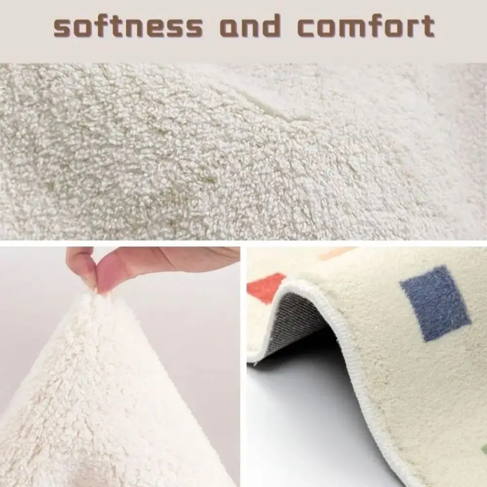 Cream Style Imitation Cashmere Carpet Bedroom Bed Blanket Advanced Home Decor Living Room Cloakroom Balcony Soft Mat