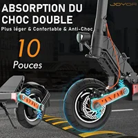 Trottinette électrique pour adultes JOYOR S10-S-Z, 2000W, double moteur, batterie 60V18AH, pneus pneumatiques de 10 pouces, freins hydrauliques, trottinette électrique 4