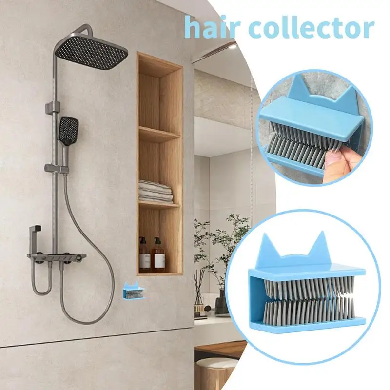 Wall Hair Catcher Bathroom Shower Hair Collector Wall Mounted Flexible Shower Drain Stopper Bathtub Sink Accessories shower drain catcher hair drain catcher floor drain hair catcher drain hair catcher