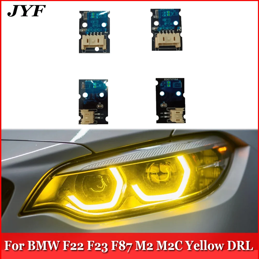 CarCSLLemonYellowDRLLightsFullLEDModuleSetForBMX2seriesF22