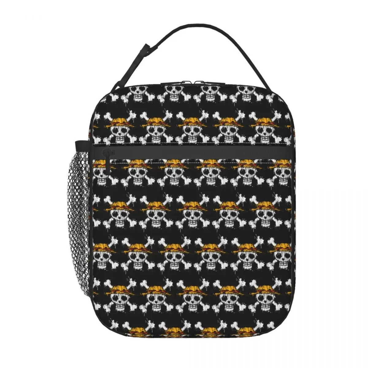 

One Pieces Team Luffy Portable Lunch Box Women Leakproof Straw Hat Pirates Skull Cooler Thermal Food Insulated Lunch Bag