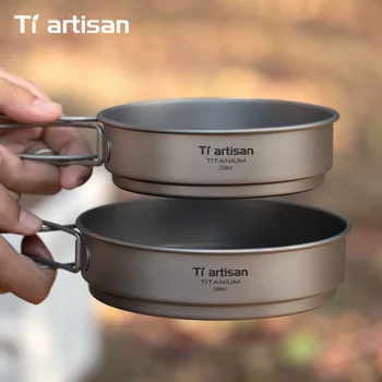 Tiartisan Titanium Folding Handle Frying Pan 1