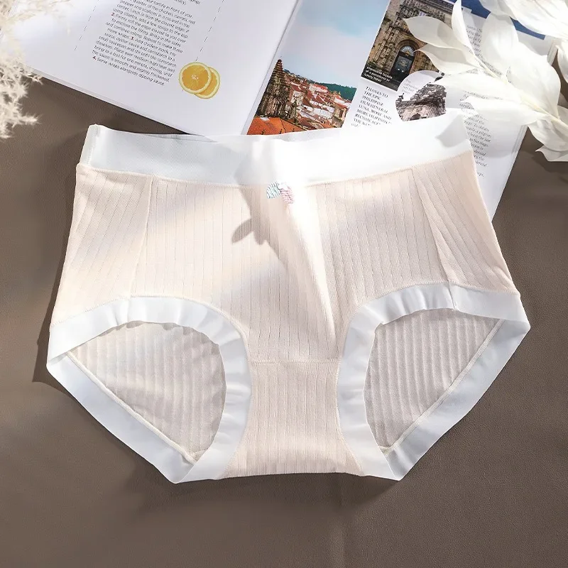 

Xinjiang 60 long staple cotton pure cotton breathable underwear female Japanese sweet full cotton underwear female mid-waist