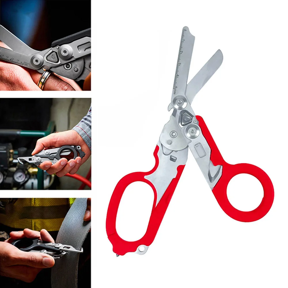 

1PC Multifunctional Scissor Tactical Plier Outdoor Survival Tool Folding Creative Gadget Stainless Steel Retractable Scissor