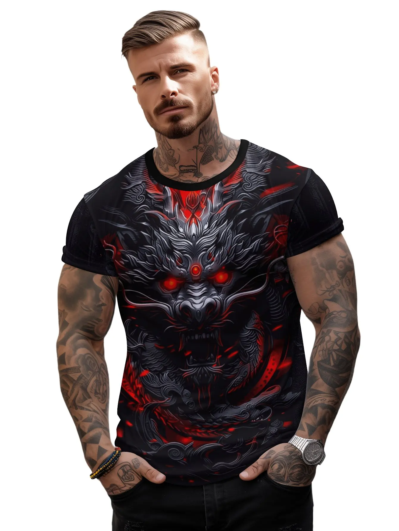 

2024 new in tops & tees 3D printed men's short sleeve T-shirt mens clothing graphic t shirts