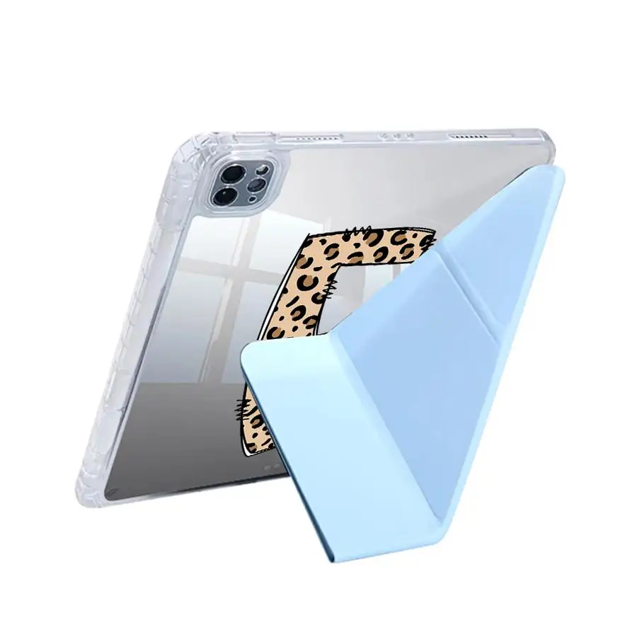 Leopard Print Tablet Case with Y-Fold Stand and Holder