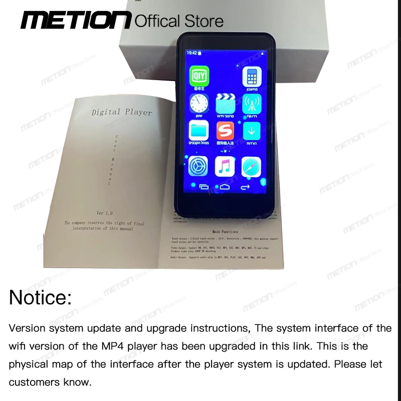 WiFi Android MP3 MP4 Player Bluetooth Full Touch Screen3.6