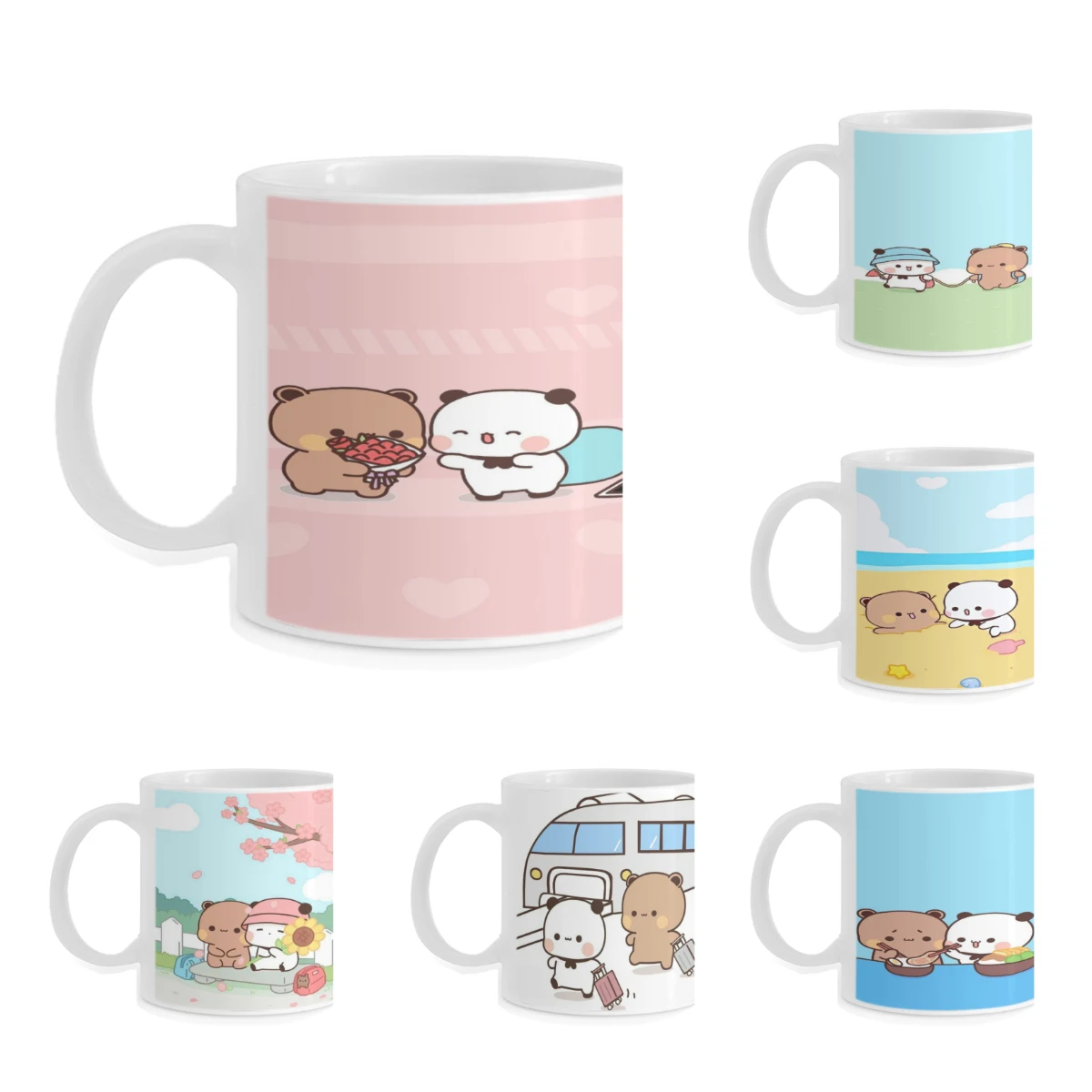 

Panda Bear Hug Bubu Dudu Ceramics Coffee Mugs Tea Cup Milk Cups Gifts Drinkware Coffeeware Thermal