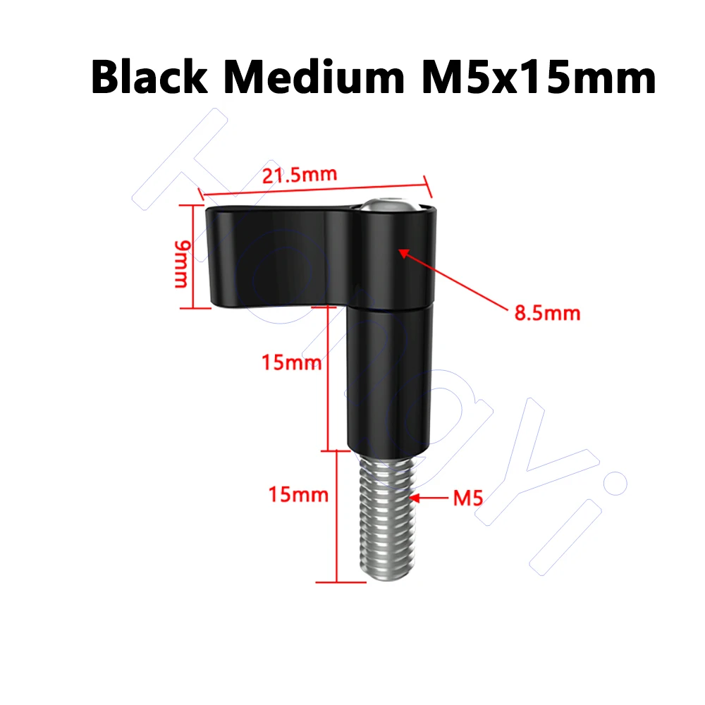 Black Medium M5x15mm