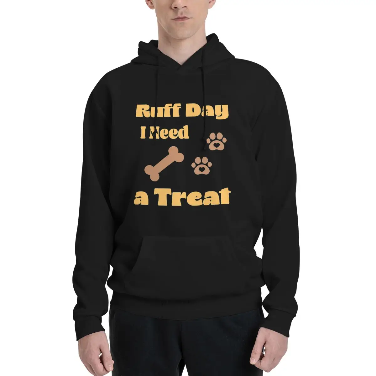 

Ruff Day I Need A Treat Polyester Hoodie Men's Women's Sweater Size XXS-3XL