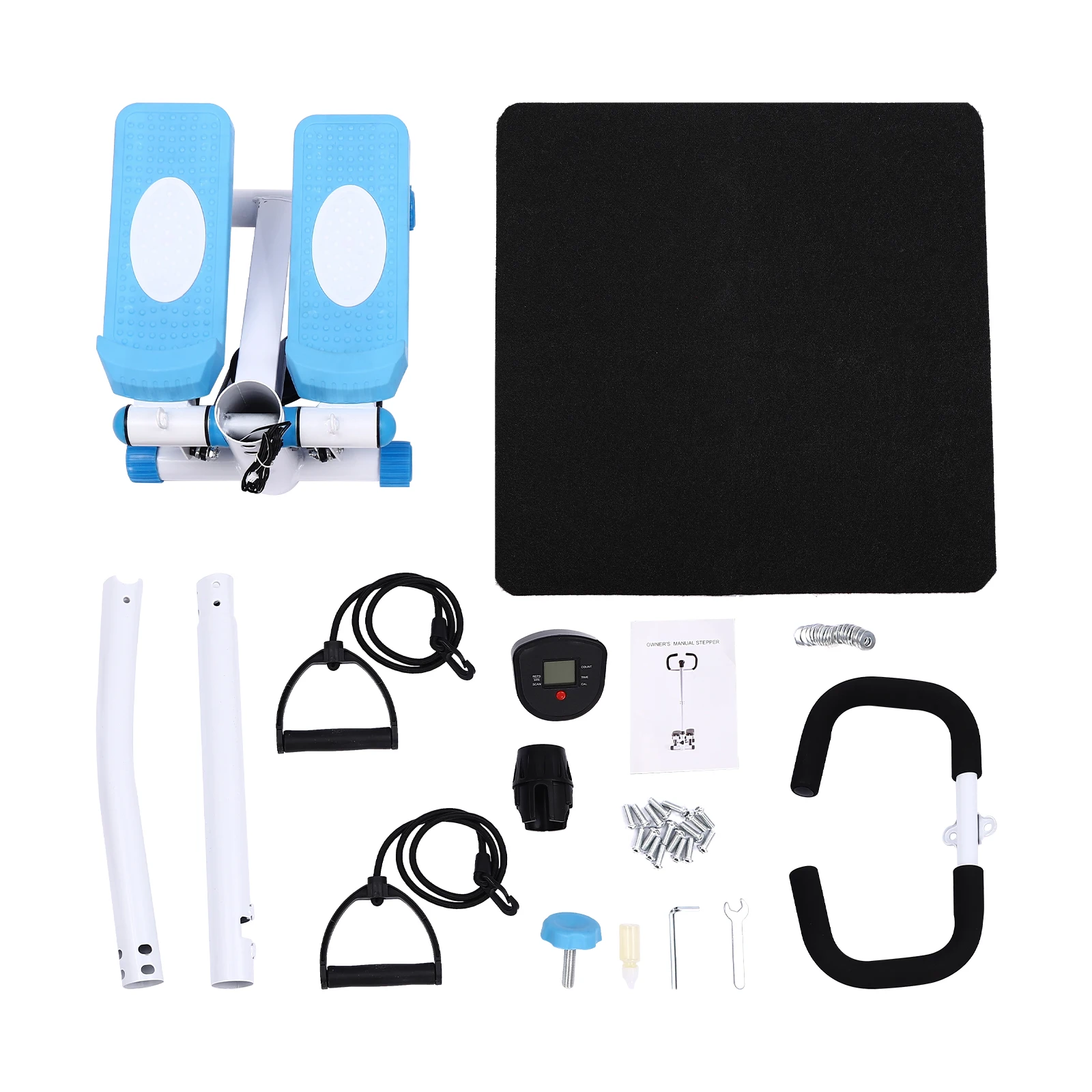 Fitness Stepper Exercise Stepping Machine Home Gym Equipment Step Fitness Stepper With Handlebars Super Quiet Space-Saving Home 3