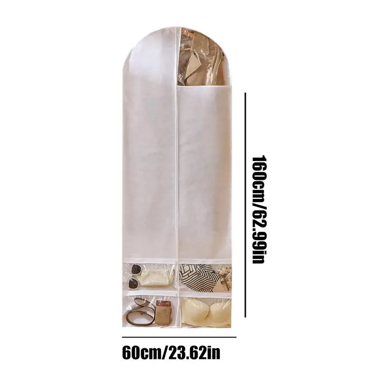 Clothes Covers Protecting Dusts Garment Covers Storage Bag Clothes Bag With Clear Window Garment Protector Clothing Cover 4 Grid 6