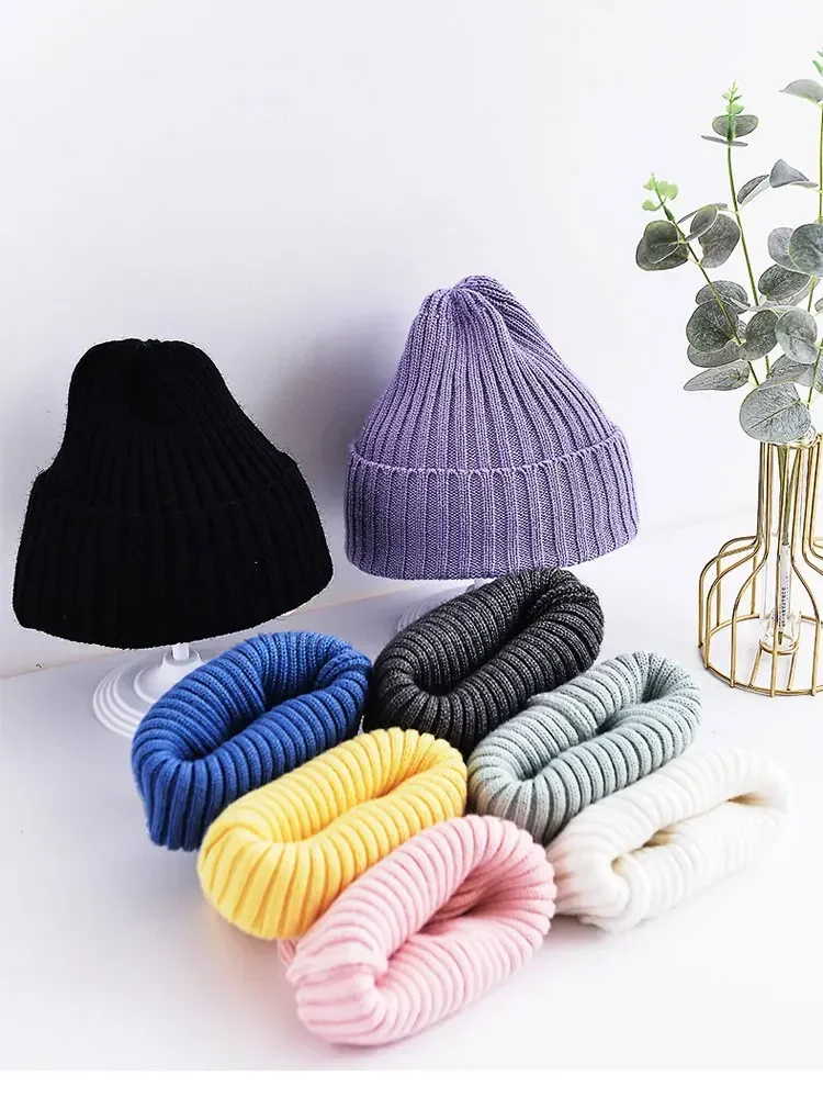 Children Baby Warm Hat Warmer Beanie Stuff Kids Boys Girls Crochet Bonnet Toddler Cap for Newborn Photography Props Accessories