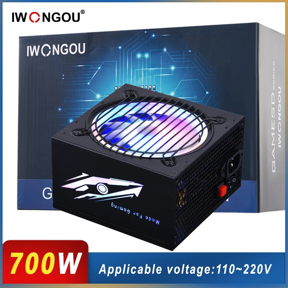 

Power Supply for Pc 700w 600W 500W RGB Pc Gamer Source 110V 220V DC-ATX 350W Fonte IWONGOU Active PFC Quiet Gaming Computer PSU