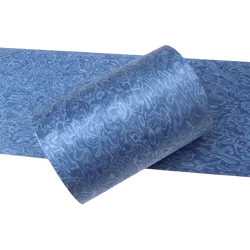 Reconstitued Wood Veneer Whirl Knot Burl Pattern E.V. Technology Wood Veneer for Furniture Hotel Decor E.V. 30x250cm Blue