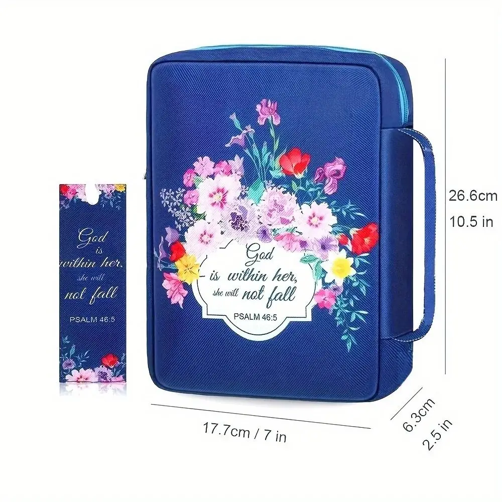 New Portable Bible Cover Stylish Multi-functional Bible Carrying Case Zipper Book Bag Outdoor
