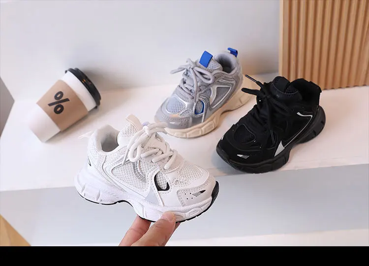 Kids Breathable Mesh Running Shoes - Casual Sneakers for Boys  Girls