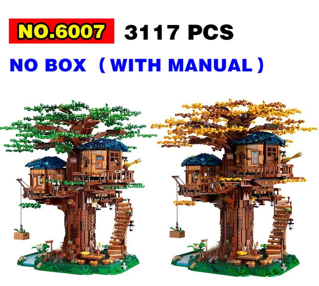 Tree House Model 3117Pcs Leaves of two colours Building BlockBricks nobox 