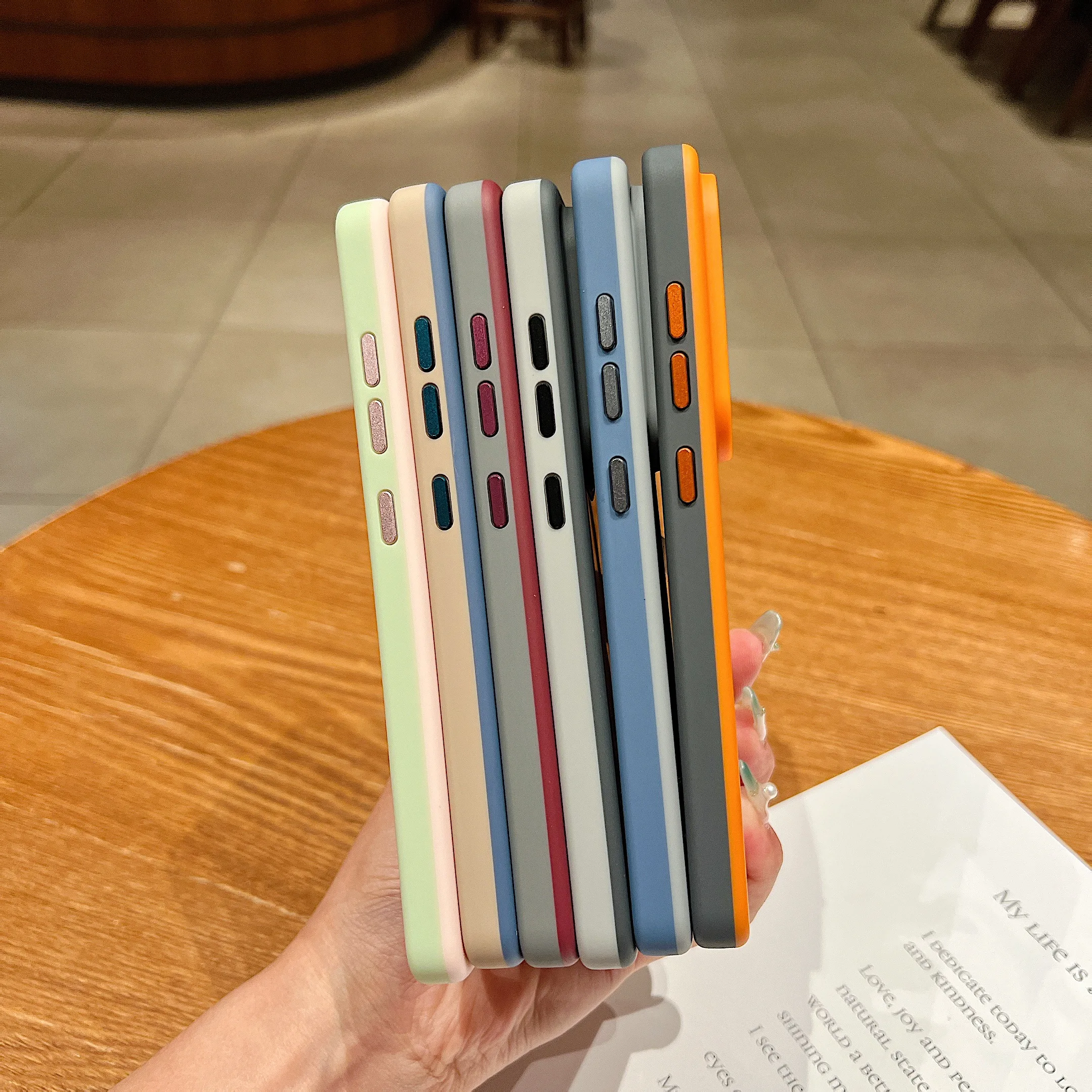 Magnetic Acrylic Matte Shockproof Phone Cover with Wireless Charging Compatibility