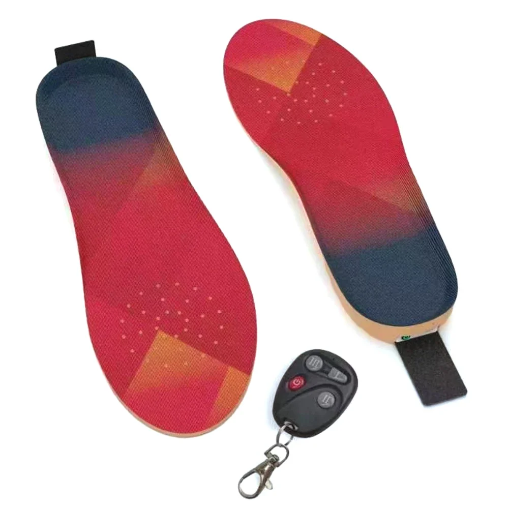 Men Women Electric Heated Insoles Up To 8 Hours USB Rechargeable Heated Inner Soles 3 Heat Levels Insoles Remote Control