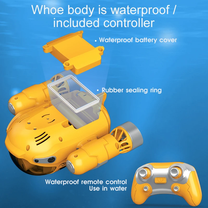 2.4GHz Rc Boat Toys For Kids Remote Control Boat Waterproof Spray Submarine Swimming Pool Motorboat RC Steamboat Children's Toys rc submarine rc boat