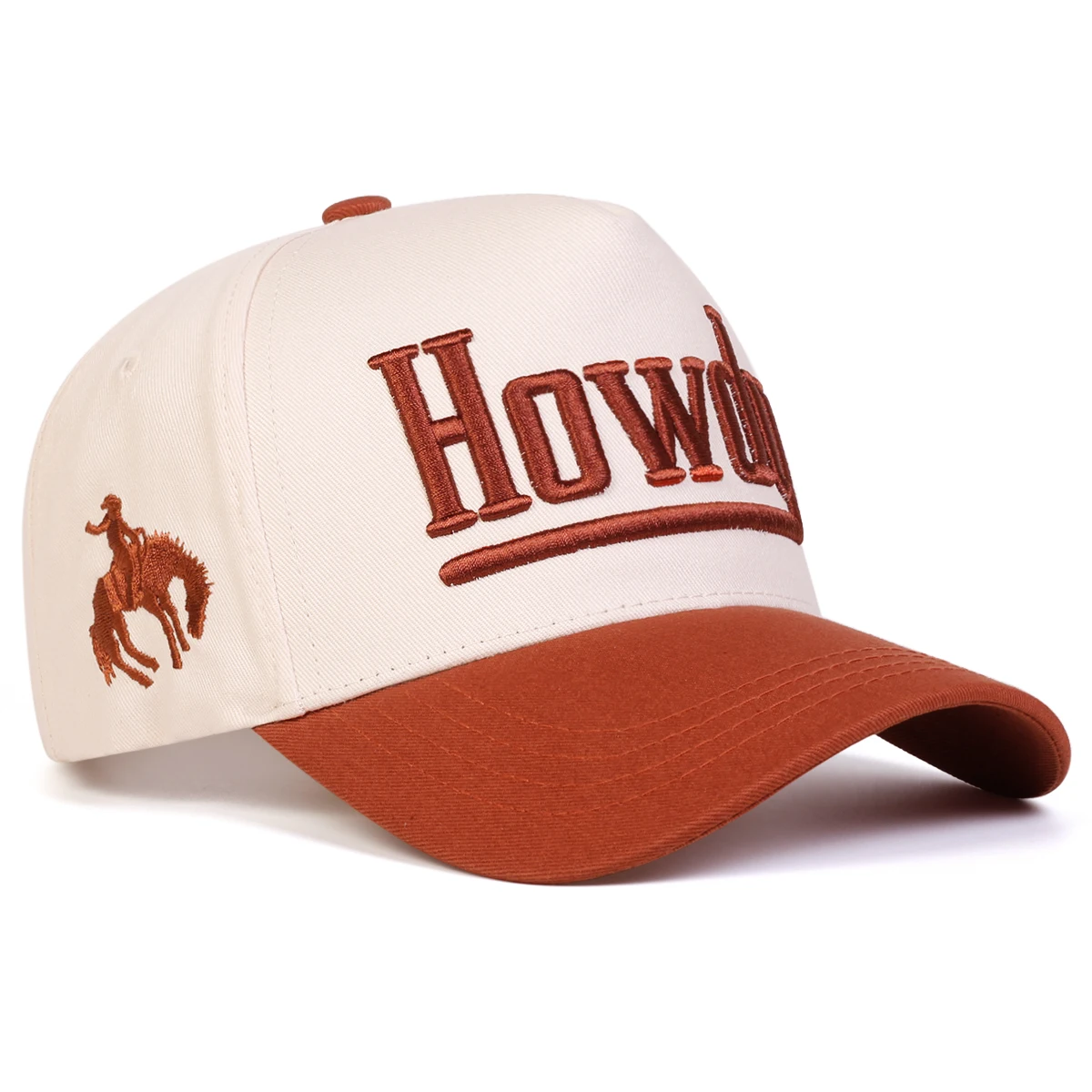 Unisex HOWDY Baseballkappen mit Buchstabenstickerei, Frühling und Herbst, für den Außenbereich, verstellbare Freizeithüte, Sonnenschutzhut, Sportkappe – Detail 3