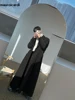 Mauroicardi Autumn Winter Extra Long Warm Black Loose Casual Wool Blends Coat Men Luxury Floor Length Overcoat Korean Fashion 3