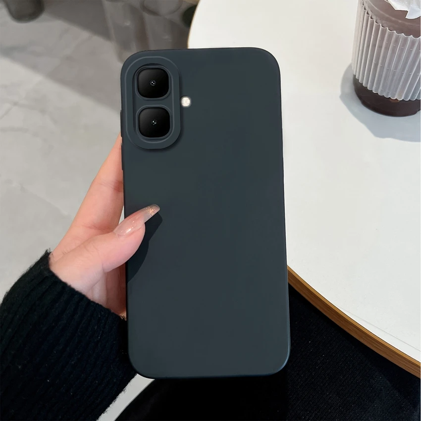 Luxury Solid Color Matte Silicone Phone Case - Upgraded Anti-Fingerprint Shell