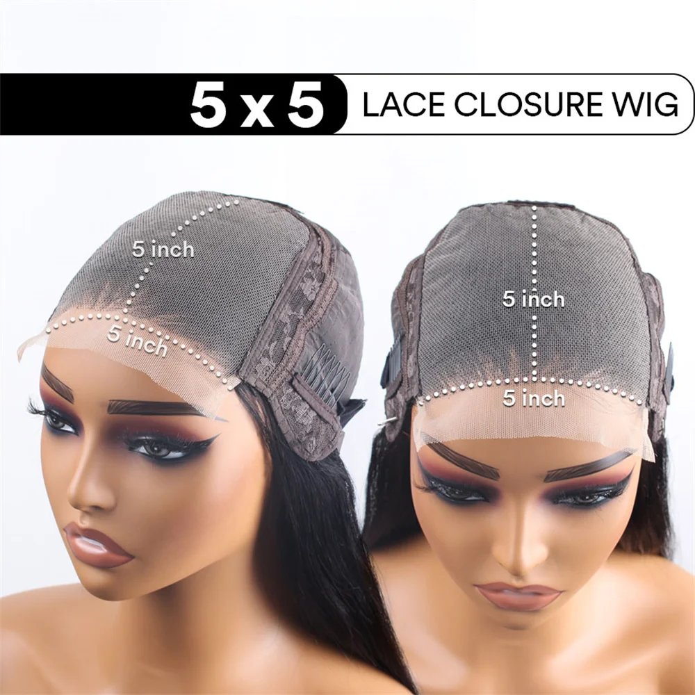 5x5 glueless wig