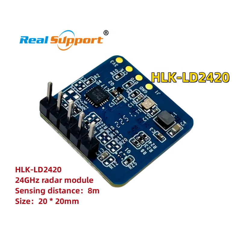 HLK-LD2420-24G HLK-LD2420 MMW 레이더 인체 감지 센서, 레이더 모듈, 스마트 라이트, 팬, 스위치 지원 ...