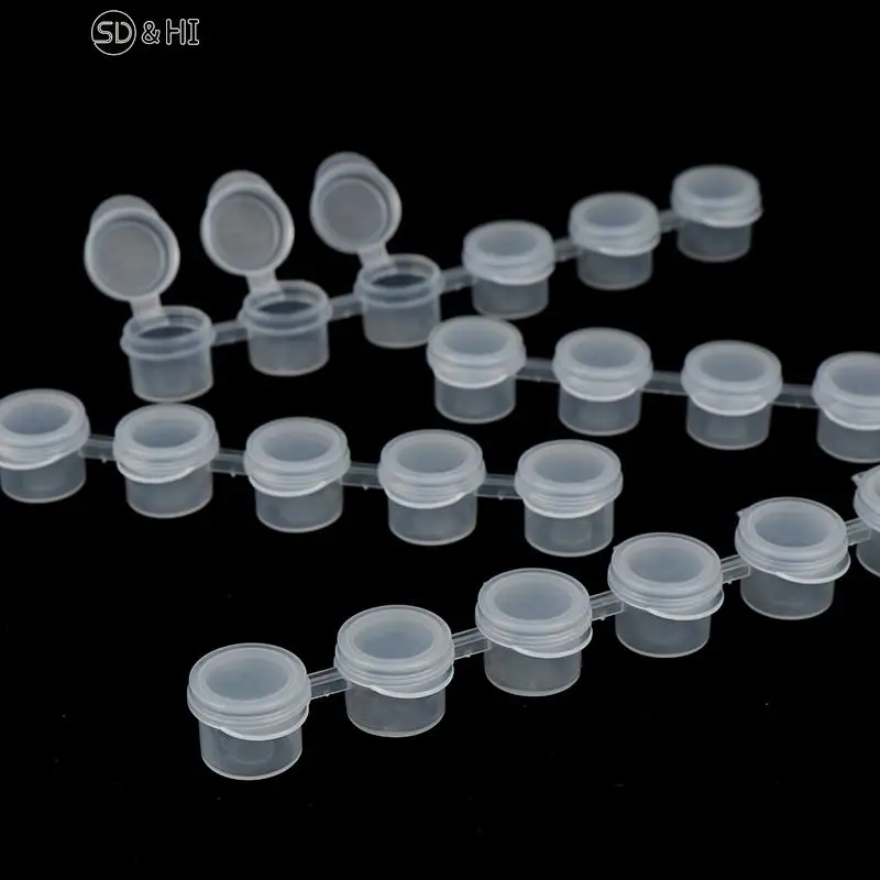 Paint Container 30Pcs Empty Joint Pigment Box Watercolour Oil Paint Acrylic Plastic Boxes Fine Art Paint Dispenser Boxes 2ml