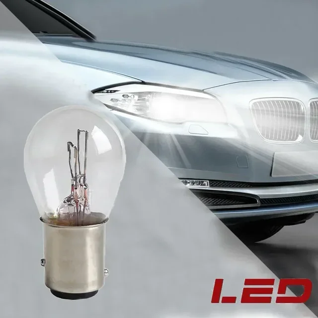 10pcs 1157 Light Bulb Auto Car Brake Stop Signal Turn Reverse Tail Lamp S25 12V Truck Motorcycle Battery Car Brake Lights Bulb 3