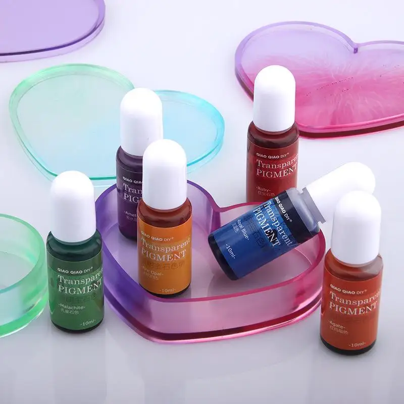 24 Color 10ml Transparent Gem Epoxy Resin Pigment Crystal UV Epoxy Resin Molds Pigment DIY Jewelry Making Crafts Colorant Dye