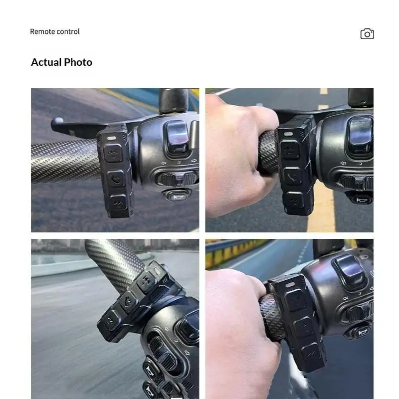 Telecomando Wireless per Manubrio Moto, Pulsante di Controllo Multimediale per Moto - Image 3