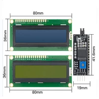 LCD1602 I2C Display Module Blue Green Screen 5V PCF8574 IIC Adapter Llate for Arduino 6