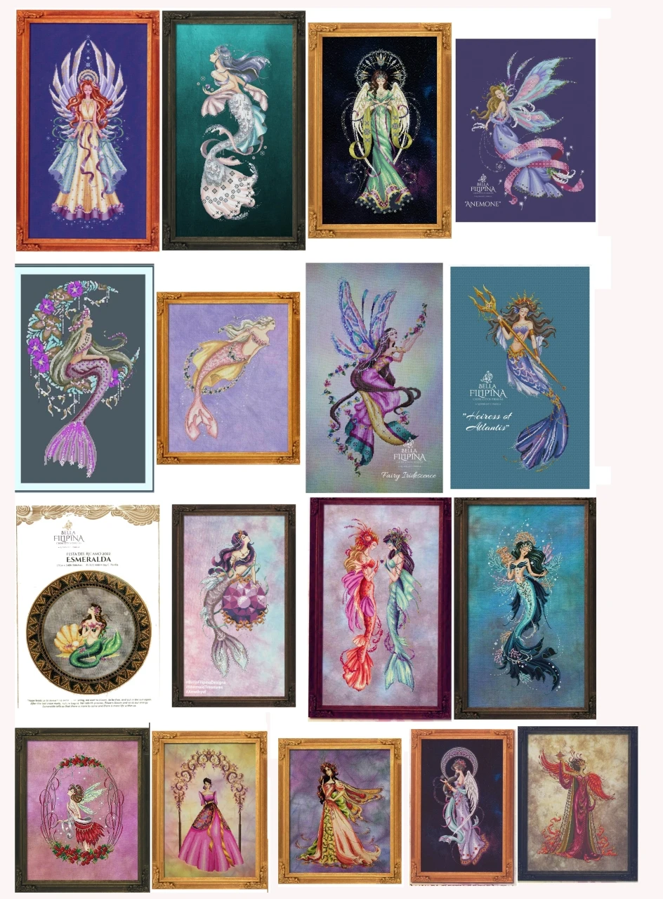 Cross Stitch Kits Fairy Aida Fabric 18ct 14ct 11ct 22CT 25CT Embroidery Cotton Thread Embroidery Kits DIY Craft Set bf 1 styles