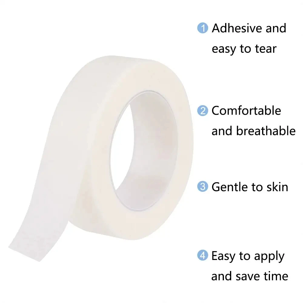 Eyelash Extension Tape 3/6 Rolls Under Eye Patches Makeup Easy to Tear Micropore Tape Professional Lashes