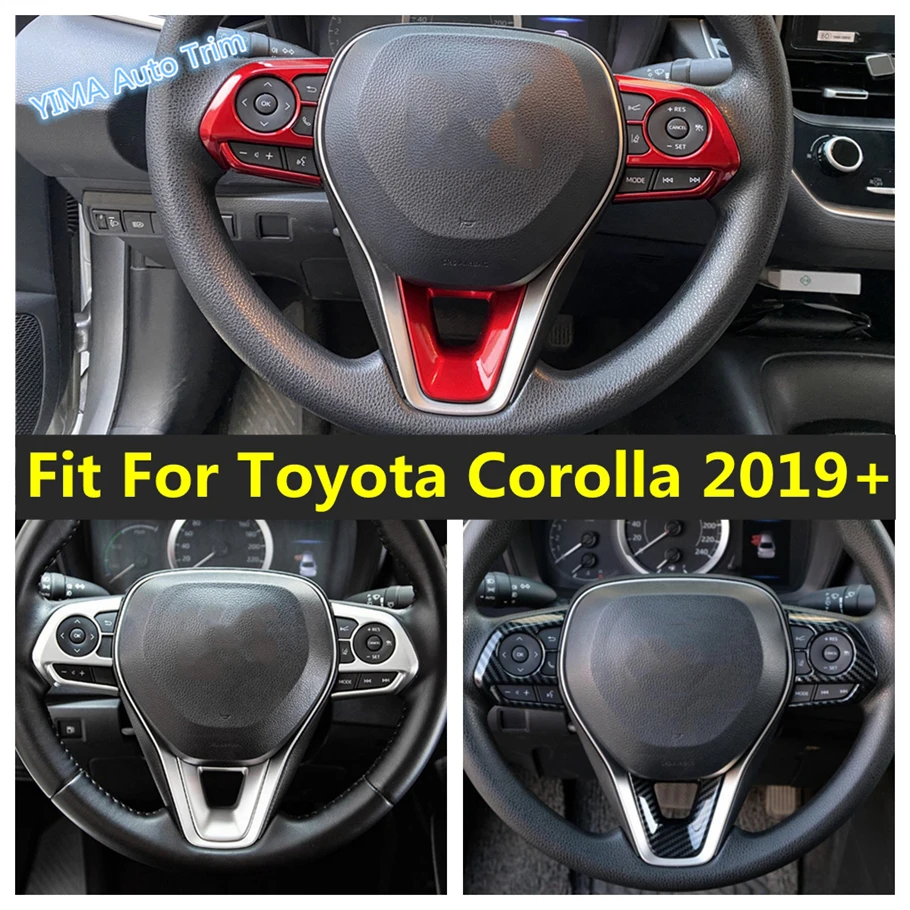 

Car Steering Wheel Button Trim Cover Sticker Interior Fit For Toyota Corolla 2019 - 2023 Red / Matte / Carbon Fiber Accessories