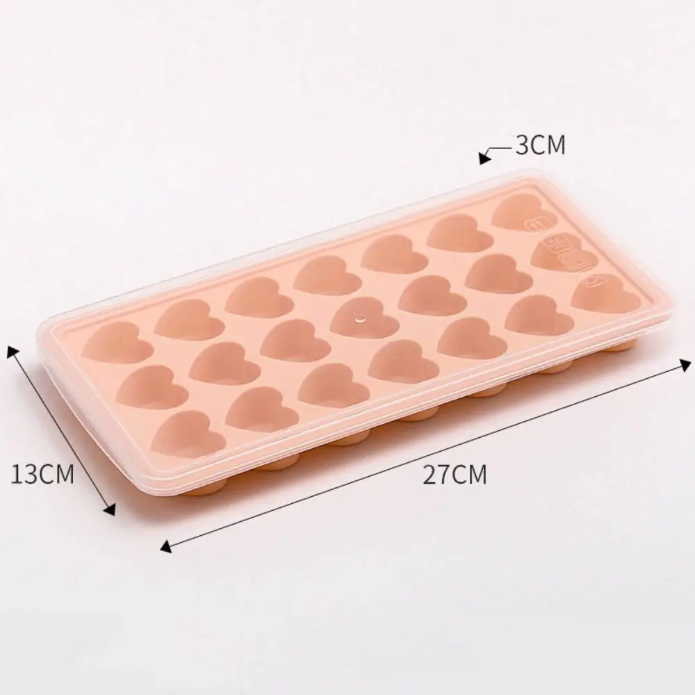 Easy To Demold Silicone Ice Cube Mold Homemade With Cover Tape Ice Box Refrigerator Cute Wind Box Children