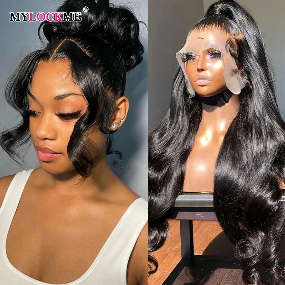 360 Full Lace Wig 32Inch Body Wave 13x4 HD Transparent Lace Front Wigs Human Hair For Women Brazilian Remy 4x4 Lace Closure Wig