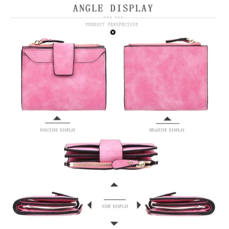 2024 Leather Women Wallet Hasp Small and Slim Coin Pocket Purse Women Wallets Cards Holders Luxury Brand Wallets Designer Purse 3