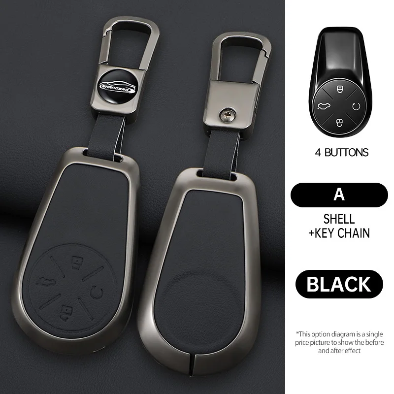 Deluxe Car Key Fob Protector with Keychain Attachment